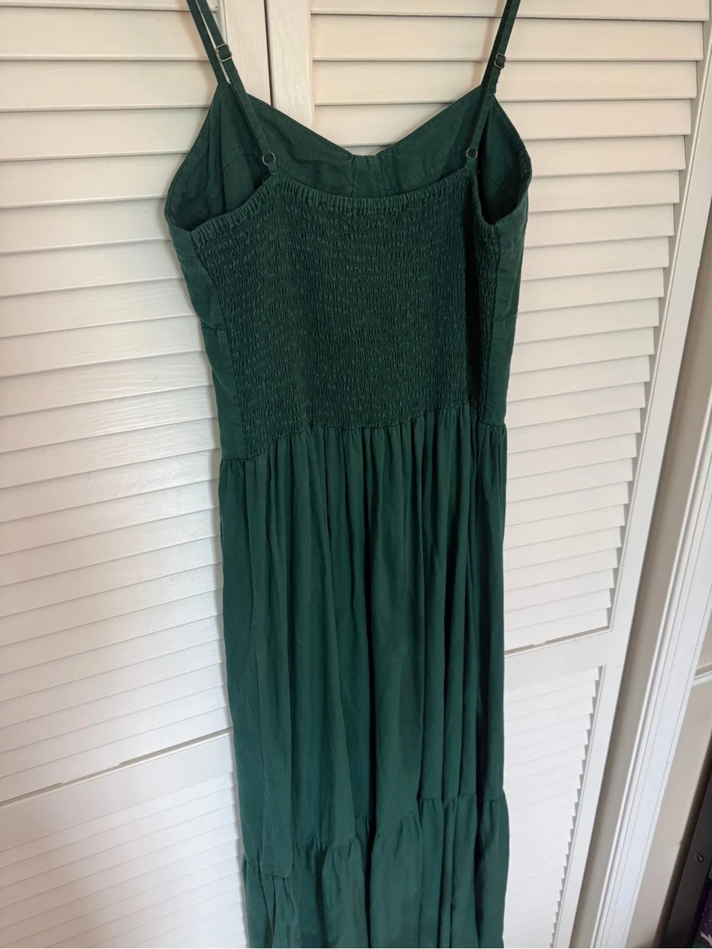 Dark Green Spaghetti Strap Maxi Dress - Picture 5 of 8